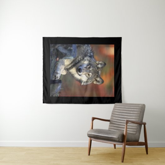 Tenture Sagesse du loup (En situation (horizontale))