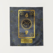 Tenture Sagittarius Dark Zodiac Astrologie : Black Gold No (Devant)