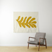 Tenture Sagrass Abstrait - Ochre #1 #wall #art (En situation (horizontale))