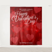 Tenture Saint-Valentin Cœurs Rouges | Fond pour photo self (Devant)