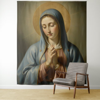 Tenture Sainte Mère de Dieu - Amour divin et protection