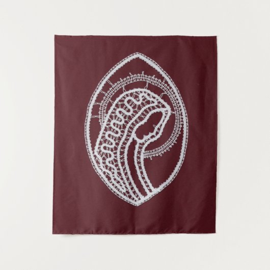 Tenture Sainte Vierge Marie, dentelle (Devant)