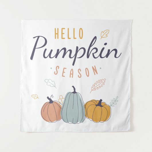 Tenture Saison Citrouille Hello (Devant)