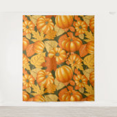 Tenture Saison d'automne Halloween Citrouille Motif (Devant)