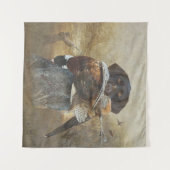 Tenture Saison de chasse, Pointeur À poils durs allemand (Devant (Horizontal))