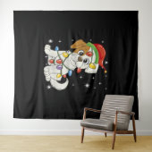 Tenture Saison Noël Père Noël Jack Russell Terrier (En situation (horizontale))