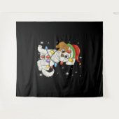 Tenture Saison Noël Père Noël Jack Russell Terrier (Devant (Horizontal))