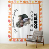 Tenture Saison photo personnalisée de dinde d'action de gr (En situation)