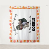 Tenture Saison photo personnalisée de dinde d'action de gr (Devant)