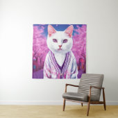 Tenture Sakura kitty (En situation)