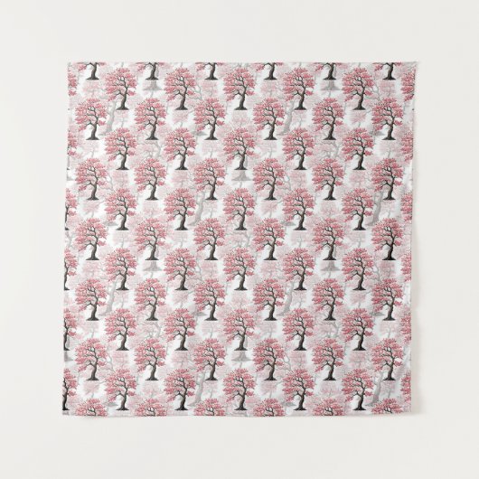 Tenture Sakura Rose Cherry Fleur Arbre Design (Devant)