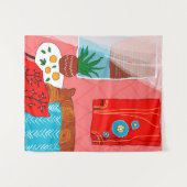 Tenture Salle rouge inspirée de Matisse avec oranges et al (Devant (Horizontal))