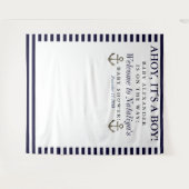 Tenture Salut C'est un Garçon Baby Shower Photobooth (Devant (Horizontal))