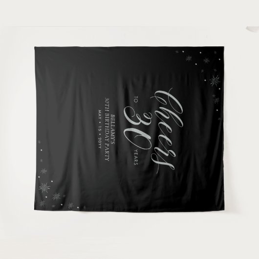 Tenture Salutations à 30 ans | Soirée d'anniversaire en ar (Devant (Horizontal))