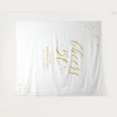 Tenture Salutations à 50 ans | Gold 50th Birthday Party (Devant (Horizontal))