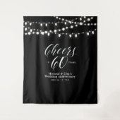 Tenture Salutations à 60 ans Noir & Blanc 60e Anniversaire (Devant)