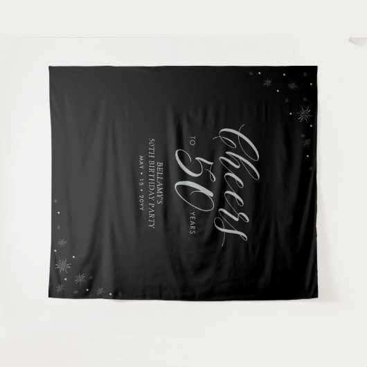 Tenture Salutations jusqu'à 50 ans | Soirée d'anniversaire (Devant (Horizontal))