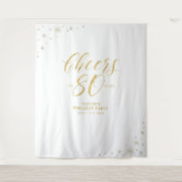 Salutations jusqu'à 80 ans | Gold 80th Birthday Pa