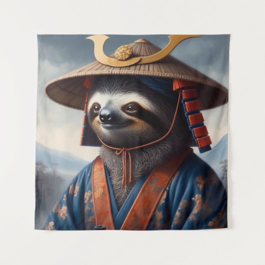 Tenture Samouraï Paresseux (Devant)