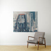 Tenture San Francisco Cityscape avec Skyline moderne (En situation (horizontale))