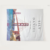 Tenture San Francisco Wedding Photo Backdrop (Devant (Horizontal))