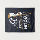 Tenture Sans Violon La Vie Serait Plat Musicien (Devant (Horizontal))