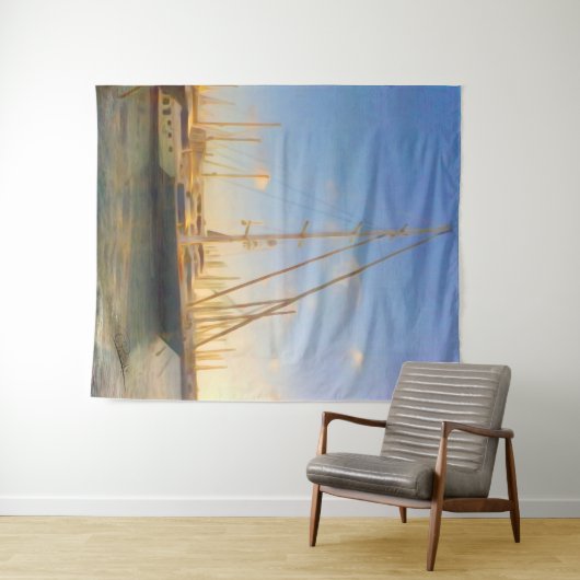 Tenture Sans voiles Jour ensoleillé Mer Plage Israël Herzl (En situation (horizontale))