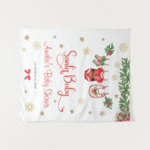 Tenture Santa Baby Christmas Baby Shower Celebration (Devant (Horizontal))