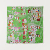 Tenture Santa Magical Green New Year (Devant (Horizontal))