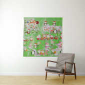 Tenture Santa Magical Green New Year (En situation)