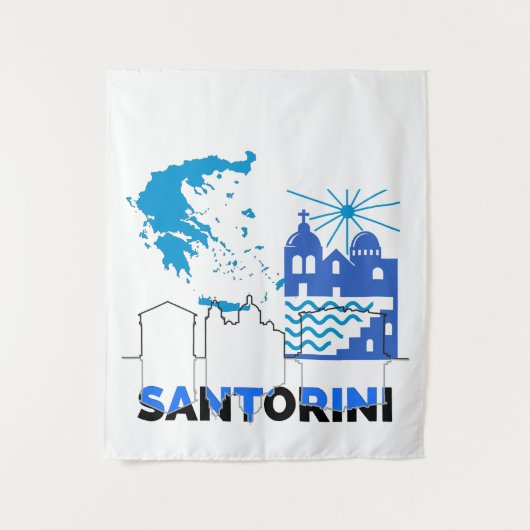 Tenture Santorin Grèce.b (Devant)