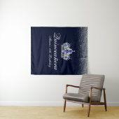 Tenture Saphir Bleu, Paillettes Quinceanera (En situation (horizontale))