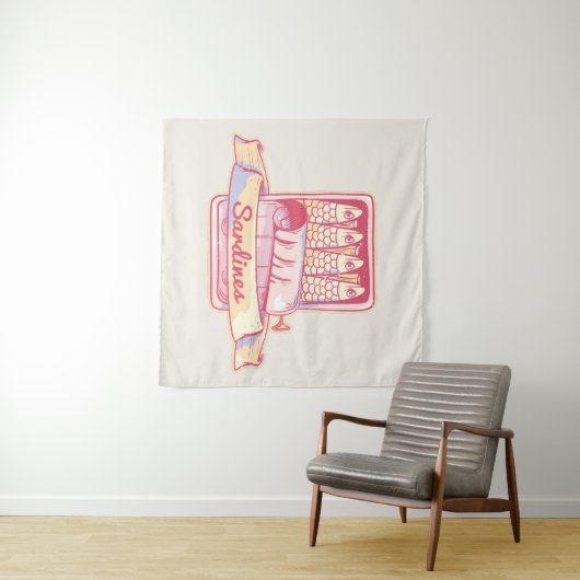 Tenture Sardines dans une boîte (En situation (horizontale))