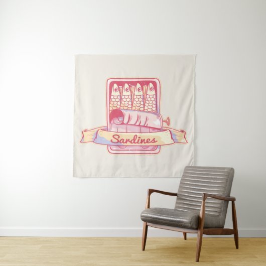 Tenture Sardines dans une boîte (En situation)