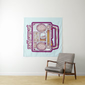 Tenture Sardines Rock Funny 80's Stéréo (En situation (horizontale))