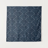 Tenture Sashiko seamless indigo dye pattern with tradition (Devant)