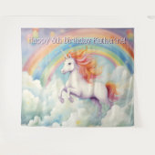 Tenture Sauter Unicorne Arc-en-ciel Filles Anniversaire (Devant (Horizontal))