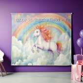 Tenture Sauter Unicorne Arc-en-ciel Filles Anniversaire