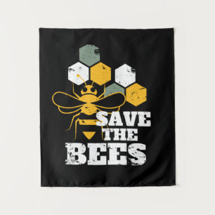 Tenture Sauvez les abeilles Vintage Retro Miel apiculteur