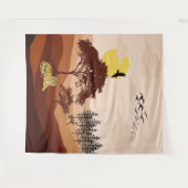 Tenture Savannah Nature Paysage Coucher de soleil Tapisser (Devant (Horizontal))