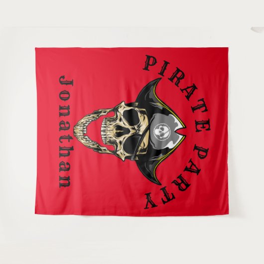 Tenture Savvy Pirate Skull Ghost (Devant (Horizontal))