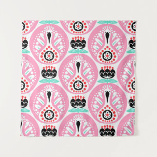 Tenture Scandinavie sans couture art folk motif avec migno