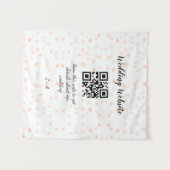 Tenture Scanner le code QR du site web de mariage pour les (Devant (Horizontal))