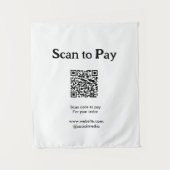 Tenture Scanner pour payer la commande Code QR Ajouter un (Devant)