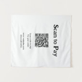 Tenture Scanner pour payer la commande Code QR Ajouter un (Devant (Horizontal))