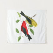 Tenture Scarlet Tanagers Bird Art (Devant (Horizontal))