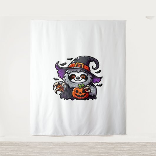 Tenture Scary Halloween Sloth Witch Costume Casquette Mer (Devant)