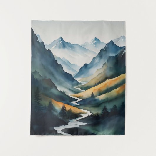 Tenture Scène Blue Tan Mountain (Devant)