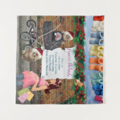 Tenture Scène d'art de la rue Polka-Dot de Noël (Devant (Horizontal))