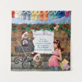 Tenture Scène d'art de la rue Polka-Dot de Noël (Devant)